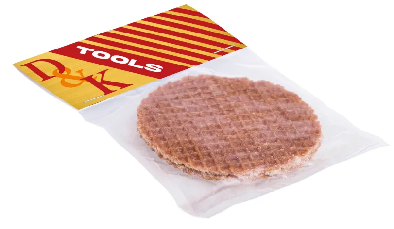 Roomboter stroopwafel met kopkaartje