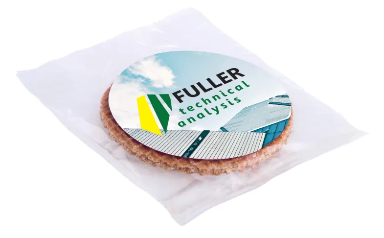 Roomboter stroopwafel met sticker